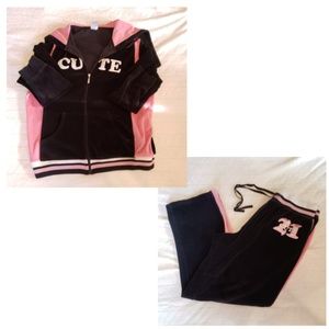 Fashion Bug Fuzzy Jacket & Sweatpants Set